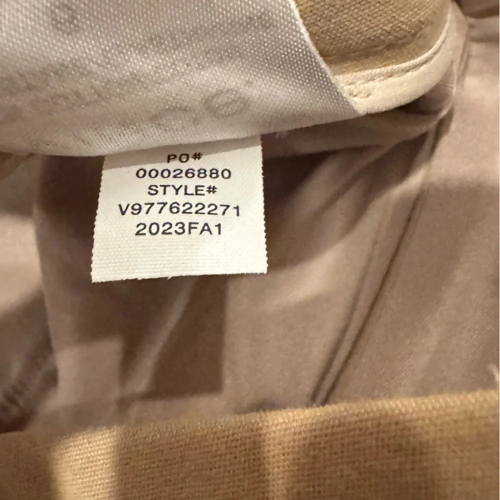 Vince Cotton Stretch Bootcut Trouser Khaki Tan Brown size 6